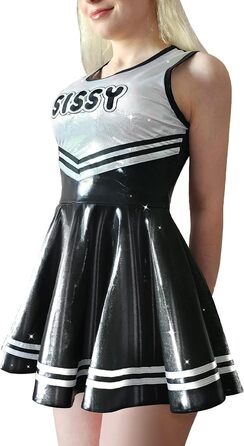 Чорний блискучий міні-платье для жінок Littleforbig, розмір XXL, облягаючого крою