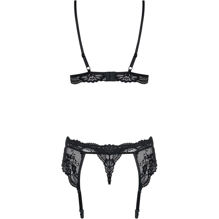 Комплект нижньої білизни Obsessive BH та труси L/XL, чорний (1 шт.)
