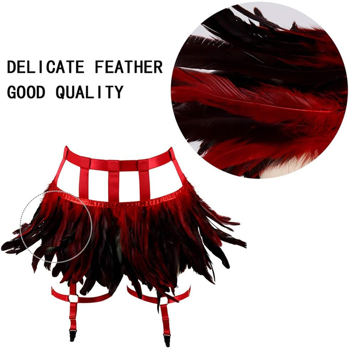 Жіночі мереживні набедрені стрічки, набедрені стрічки, ремінь у стилі панк-готи, ремінь-підтяжки, регульовані, з вирізом, для клубу, вечірки, танців, фестивалів (білий) (червоний)