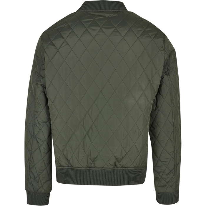 Чоловіча стібана куртка Urban Classics Diamond Quilt Jacket, оливкова, розмір 4XL