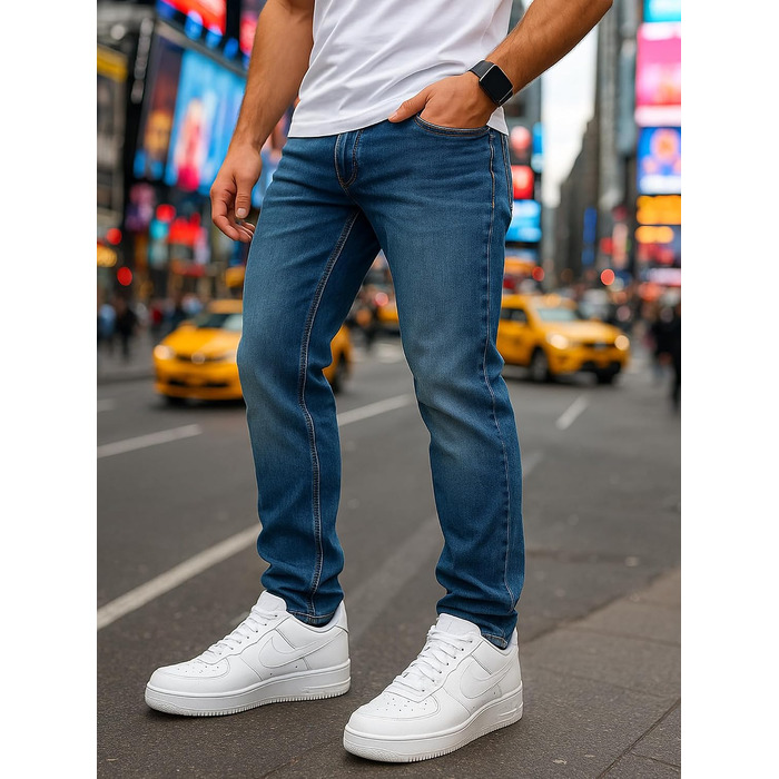 Чоловічі джинси JACK & JONES Infinity Mike ARIS Comfort Fit, темно-сині, 32W/32L