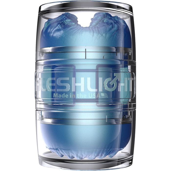 Fleshlight Quickshot Turbo Blue Ice - Мастурбатор з надзвичайно реалістичним покриттям SuperSkin, синій (Alien Mouth)