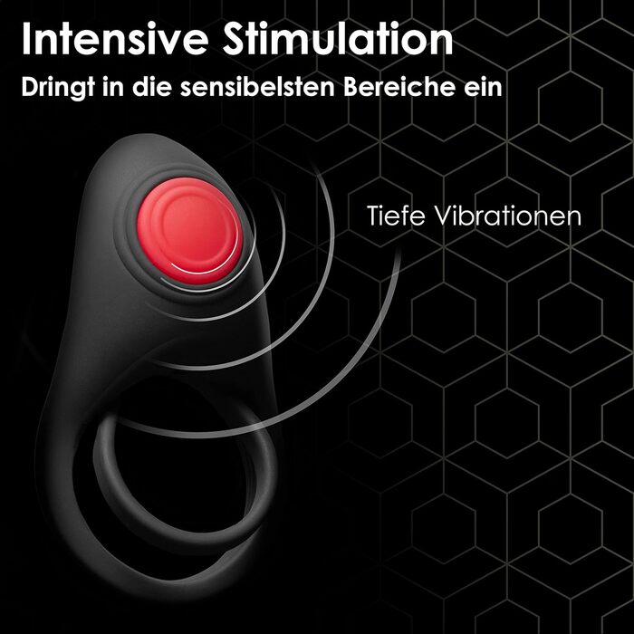 Вібруючий кільце для статевого члена з пультом дистанційного керування - секс-іграшка для пар, чорний