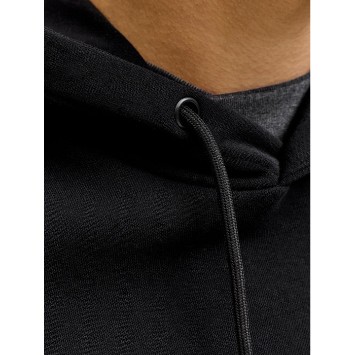 Чоловічий однотонний худі з капюшоном JACK & JONES, чорний, розмір L
