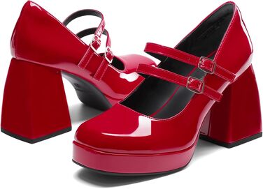 Жіночі туфлі-човники Dream Pairs з закритим носком, червоні (розмір 39 EU)