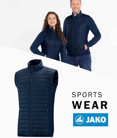 Чоловічий утеплений жилет JAKO Corporate Teamwear з еластичними вставками, синій, розмір XL