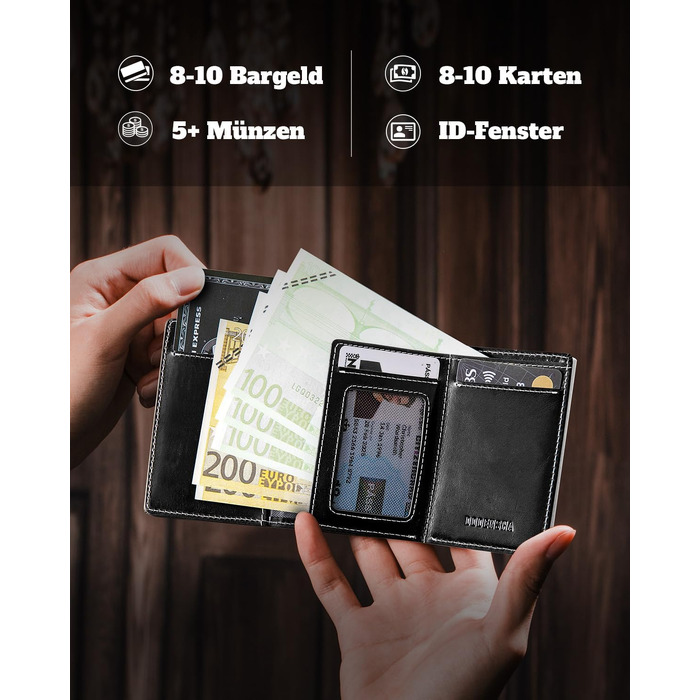 Слім-гаманець чоловічий DODENSHA MagSnap з RFID-захистом, відділенням для монет та магнітним замком, на 10+ карт (Сірий сріблястий)