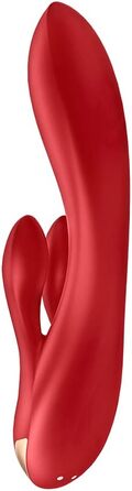 Вібратор Satisfyer Double Flex Connect з Bluetooth-додаток | Інтимні іграшки для жінок | Водонепроникний (IPX7) | З високоякісного силікону | Перезаряджається | Червоний