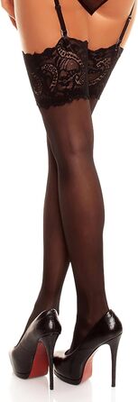 Чорні мереживні шкарпетки GLAMORY Dream 20 XL для великих розмірів