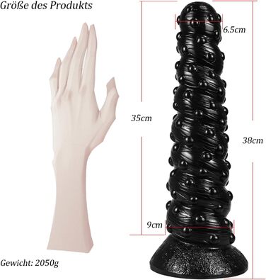 Анальний дилда BDSMAGE XXL, діаметр 9 см. Великий анальний плаг для жінок та чоловіків. Еротичні іграшки для пар. Чорний колір