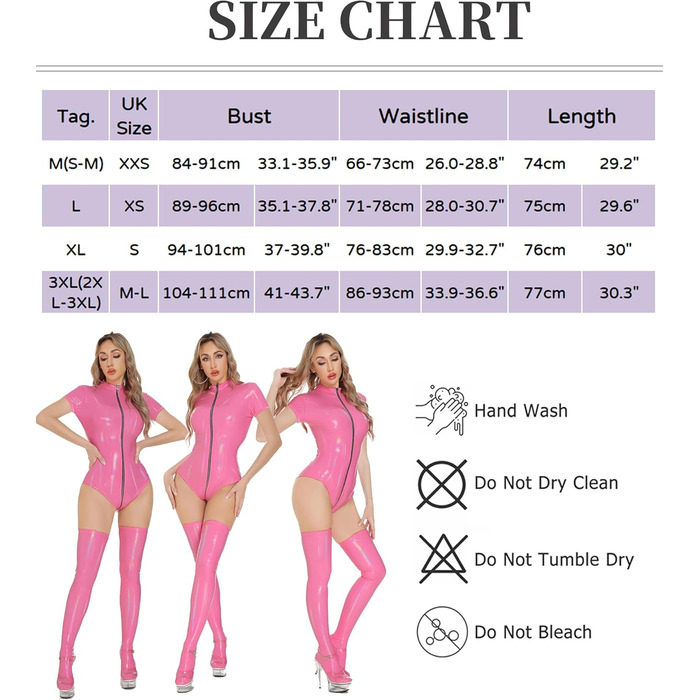 Комбінезон з латексу Maeau для жінок, білий (S, рожевий), комбінезон-боді, клубний, для сну, короткі рукави, розміри S, M, L, XL, 3XL