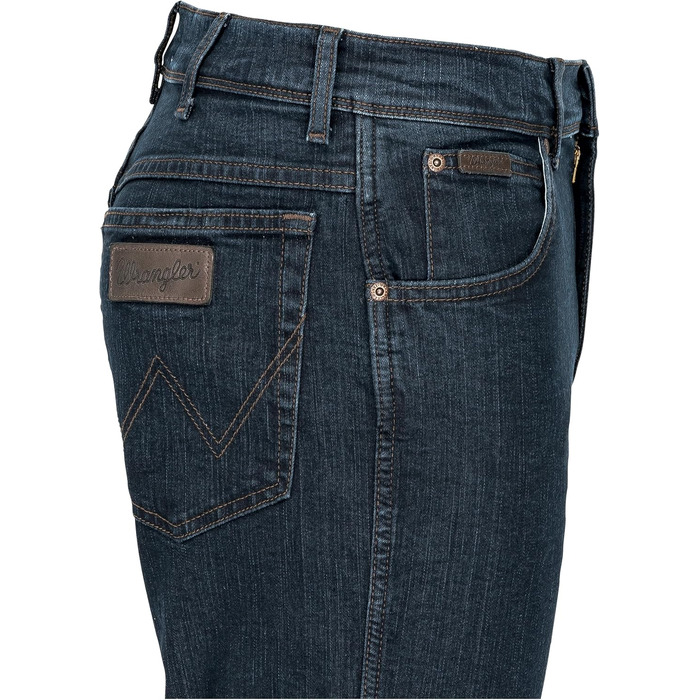 Чоловічі джинси Wrangler Texas Regular Fit Stretch — прямі денімові штани з бавовни, Blue Black