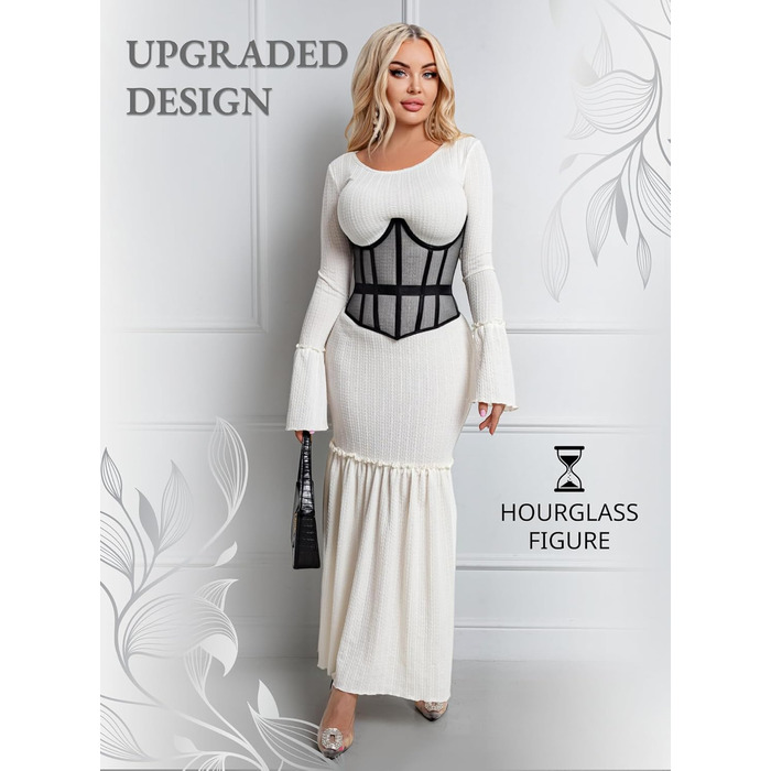 Корсет для фігури жіночий Meh-Korett, Body shaper, чорний, XS