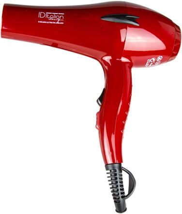 Професійний фен для волосся ID Italian Design GTI 2600 Force Plus, 2200 Вт, AC-мотор, 2 швидкості та температури, рожевий