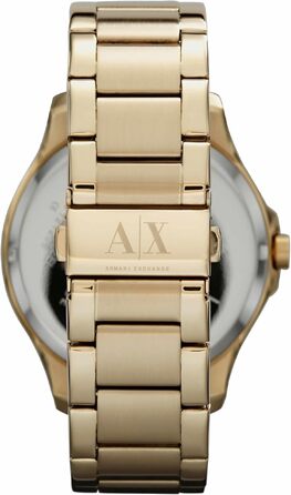 Чоловічий годинник Armani Exchange кварцовий багатофункціональний, 44 мм, сталевий браслет, золотий та чорний кольори