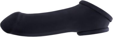 TOYLIE Latex Penis Sleeve (Чохол для пеніса) - Чорний, 13 см, з кільцем для яєчок 4,5 см, Made in Germany