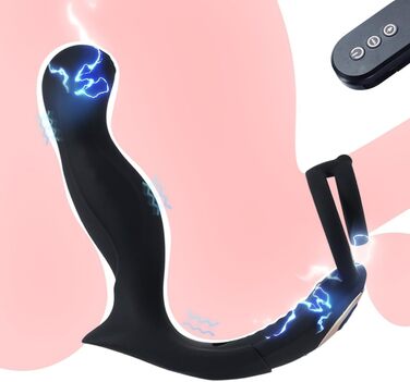 Анальний вібратор з електрошоком NAIXBTY для чоловіків: комплект з 3 електрошоком та 7 режимами вібрації, стимулятор простати, масажер, Buttplug, SM іграшка