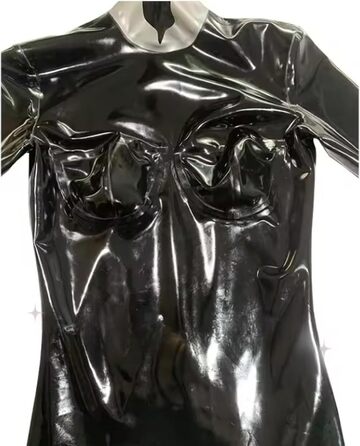 Латексний топ для жінок з латексною поверхнею, корсетний, з блискавками та можливістю індивідуального замовлення розмірів. Доступний у розмірі 3XL