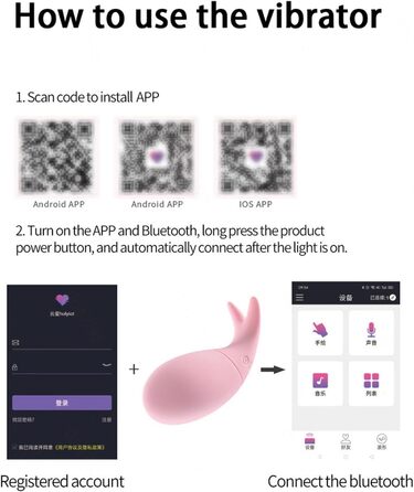 Вібратор з дистанційним керуванням через додаток, 10 режимів вібрації для жінок, портативний G-spot вібратор для пар, рожевий
