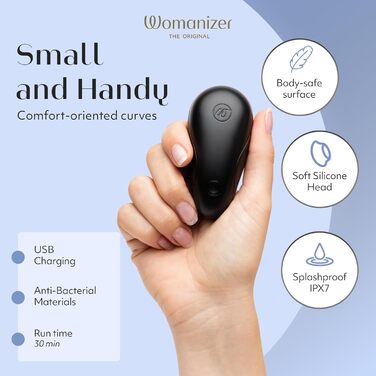 Womanizer Starlet - вібратор для клітора, преміум-якість | 4 режими, тихий, вологостійкий, акумуляторний | Білий/Чорний