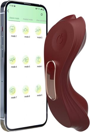 Вібратор Bluetooth з пультом керування, 10 режимів вібрації, для жінок, портативний дildo, Rose Rot