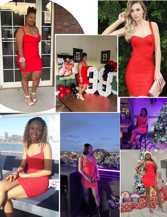 Сукня-боді Bodycon з віскози Meilun без рукавів, червона/для відпочинку, однотонна (Getaway Solids)