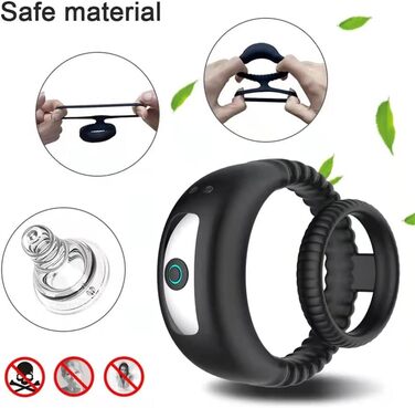 Вібратор кільце для пеніса з 10 режимами вібрації, стимулятор клітора, вологостійкий, для чоловіків та пар. Іграшка для дорослих