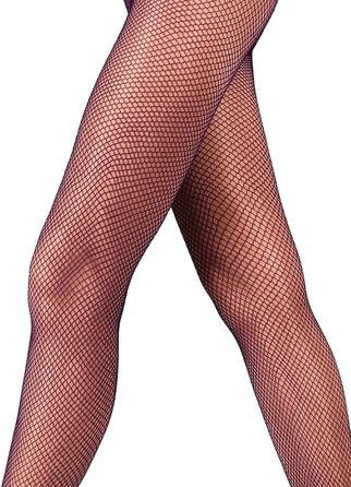 Чорно-фіолетові мереживні панчохи Milana Marutti з силіконовою стрічкою (XS-S)