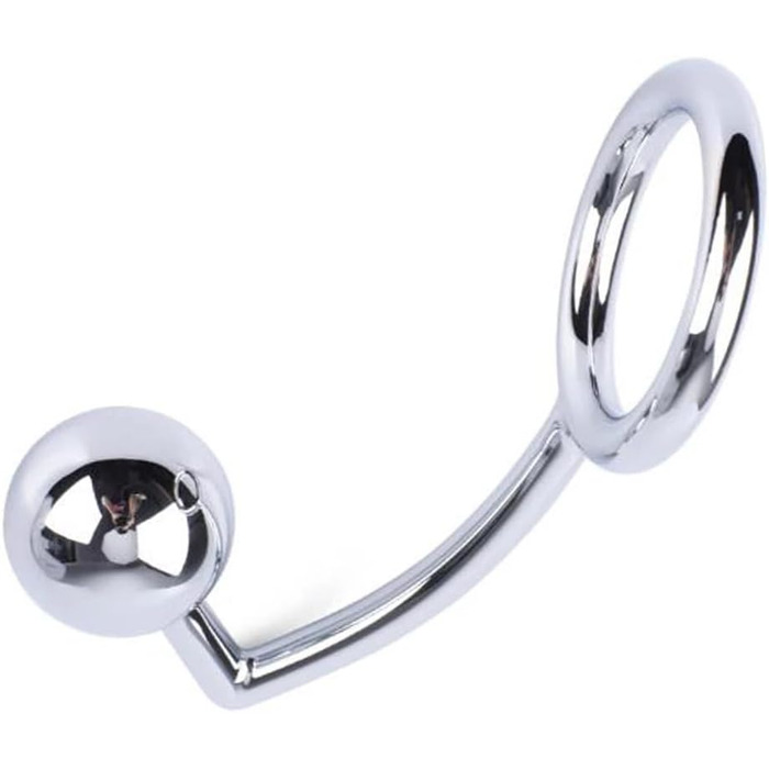 Анальний плагін Jixaxe з кільцем для пеніса, сталевий гачок, 45 мм, для чоловіків