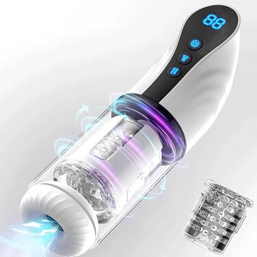 Електричний мастурбатор для чоловіків з функцією вібрації, всмоктування та обертання. Інтимна іграшка для чоловіків, вакуумна помпа, пеніспампер.