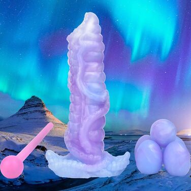 Анальний вібратор Jixaxe Monster Ovipositor з 5 силіконових яєць, стимулятор G-spot, анальний плагін, іграшки для дорослих, фіолетовий