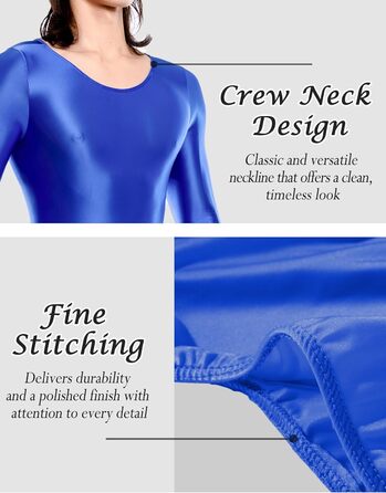 Чоловічий боді з довгими рукавами AIEOE, блискучий, з довгими рукавами, для плавання, XL