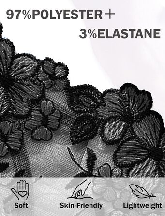 Сексуальна жіноча білизна Maeau: комплект бюстгальтера та танга з мереживом, мережаний прозорий трусики, пуш-ап, чорний, S-XL