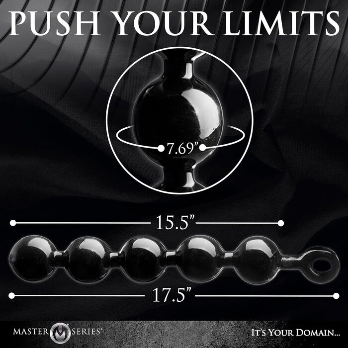 Анальні кульки Master Series Black Baller, багатоколірні, 1 шт.