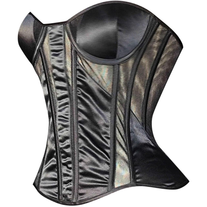 Корсаж чорний для жінок, костюм пірата великих розмірів, сексуальний бюстгальтер для великої груди, фігуроформуюча білизна, ідеально як спідня білизна, жіноча білизна, карнавальний/геловінський костюм, костюм пірата, shapewear, чорний