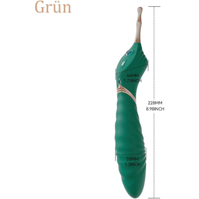 Вібратор для жінок Jpscor G-Punkt з 10 режимами, подвійний, для стимуляції клітора та G-точки, з 2 змінними насадками, комплект преміум-класу