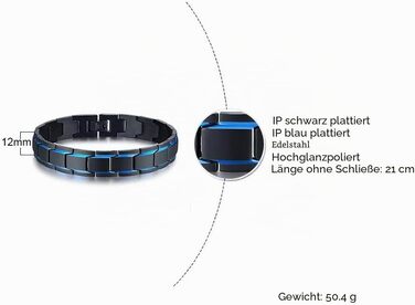 Чоловічий сталевий браслет Mason Link чорно-синього кольору з релігійним символом віри, набір з інструментом для регулювання розміру, подарунок для чоловіків та хлопців