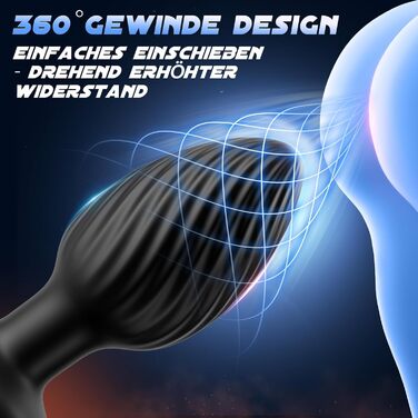 Анальні вібратори для жінок. Набір секс-іграшок з 7 режимами вібрації та обертання. Силіконовий butt plug для жінок та чоловіків.