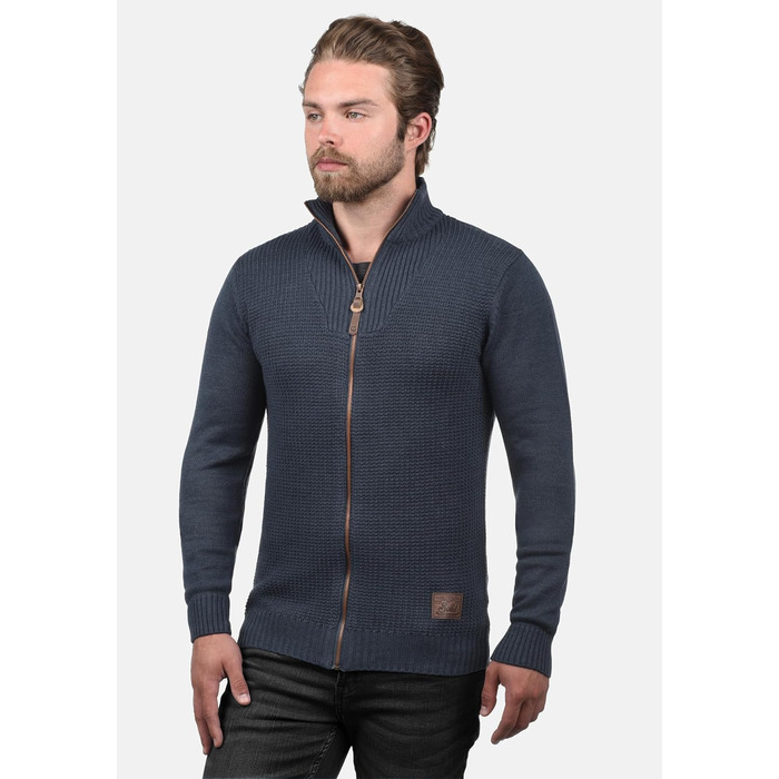 Чоловіча куртка-пуловер на блискавці Solid SDTristian, колір Insignia Blue Melange, розмір XXL
