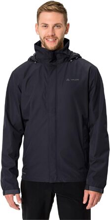 Чоловіча вітро- та водонепроникна куртка VAUDE Escape Light Jacket, дихаюча легка куртка для дощу, чорна, розмір 4XL