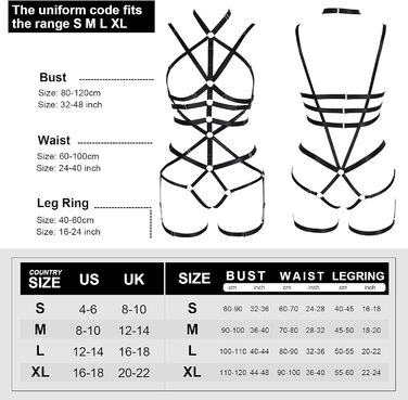 Комплект корсет, бра та стрінг з ремінцями для тіла, чорний, готичний стиль