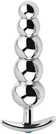 Набір анальних пробок з металу та перлин: малі та великі, стимулятор G-точки, для дорослих, секс-іграшки (3 та 5 кульок)