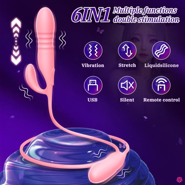 Вібратор Doppelkopf 3-в-1: анальний, кліторальний, G-точка. Силіконовий вібратор з 12 режимів та 3 телескопічними режимами.