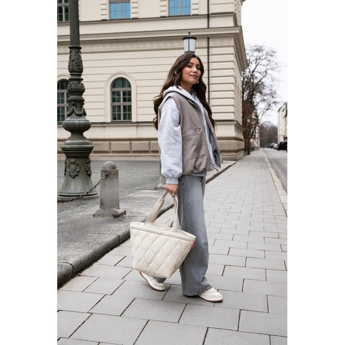 Сумка-шопер reisenthel shopper M — містка жіноча сумка та стильний аксесуар із водовідштовхувального матеріалу, колір Puffer Stone