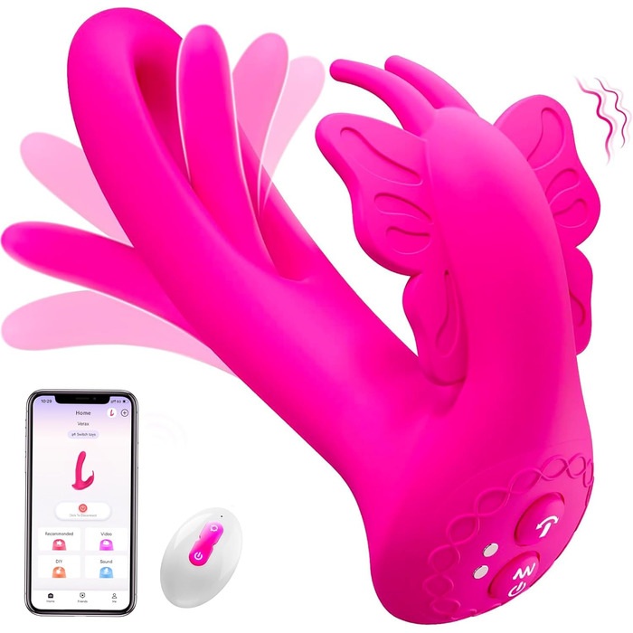 Вібратор для жінок G-точка та клітора - секс-іграшка з 9 режимами вібрації, 4в1, кролик, рожевий