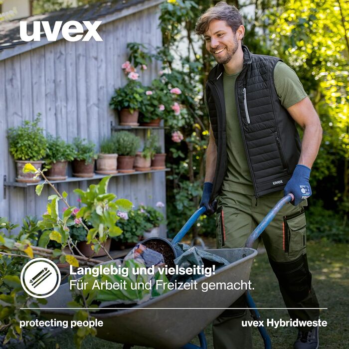 Чоловіча гібридна робоча жилетка Uvex tune-up стібана, темно-синя, розмір L