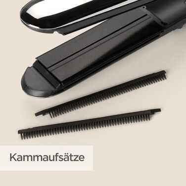 Парова праска для волосся BaByliss Steam Shine ST496E з XL турмалін-керамічними пластинами та іонною функцією проти особливого пухнастість