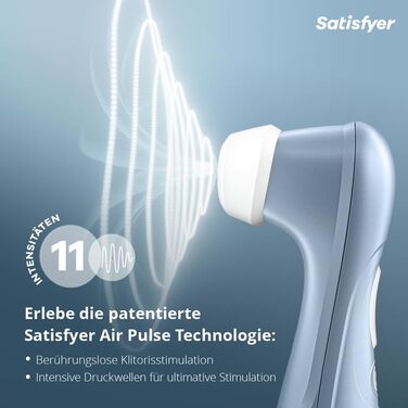 Вібратор клітора Satisfyer Pro 2 | Безшумний та потужний | Іграшка для дорослих для жінок | Преміум якість (Блакитний)