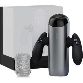 Масажер для чоловіків з 5 телескопічними головками та 5 режимами стимуляції. Реалістичний вагінальний масажер для чоловіків