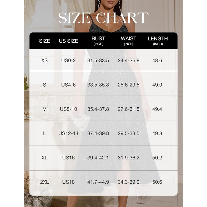 Сукня коктейльна DRESSTELLS для вечірки, весілля, святкування. Чорна, з блискітками, на тонких бретелях, довжина до коліна. Елегантна, для святкових заходів. Розмір L